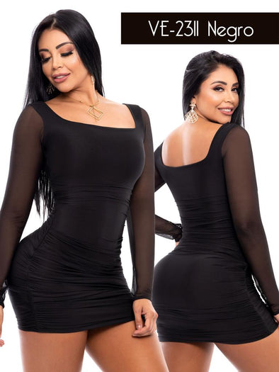 2311 Black Colombian Dresses