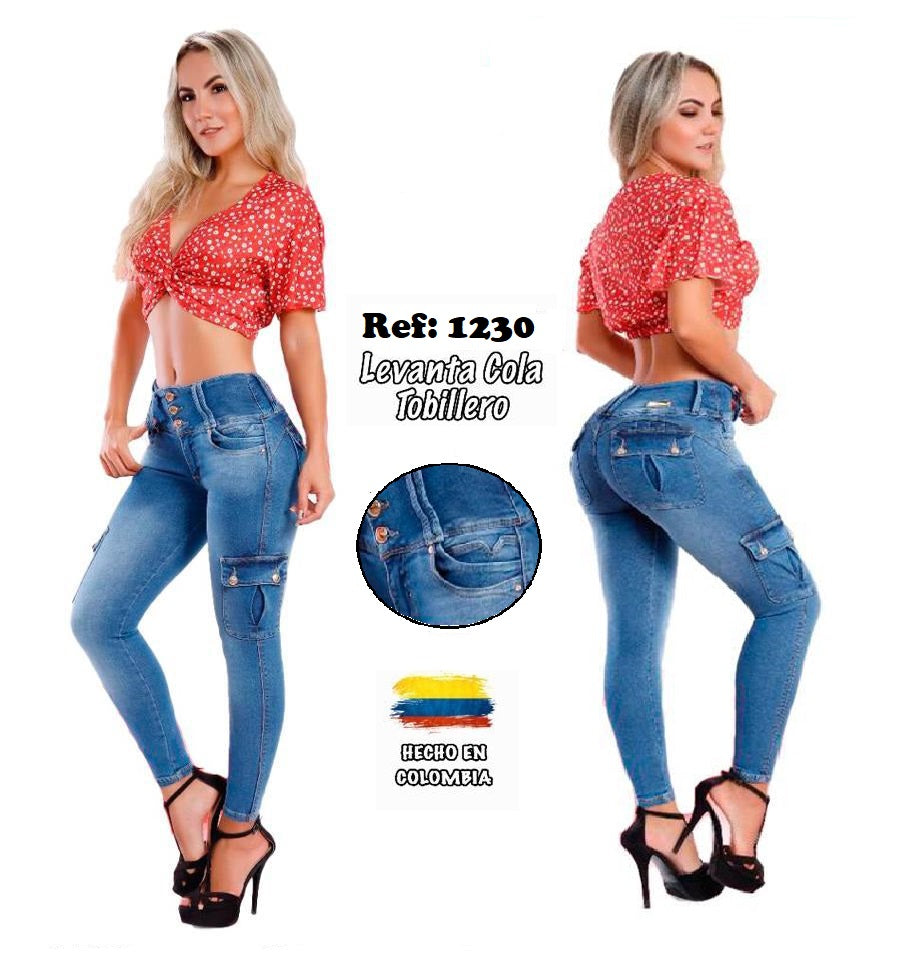 Jeans colombianos, High Waist, Levanta cola 100% original size US 7=12col 