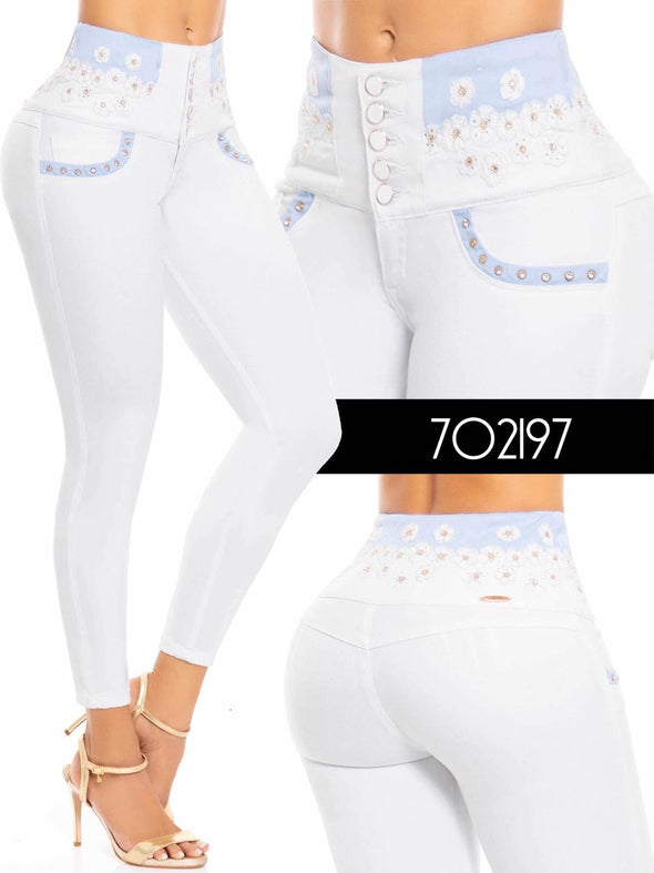 702197- White Lujuria Butt Lifting Jeans