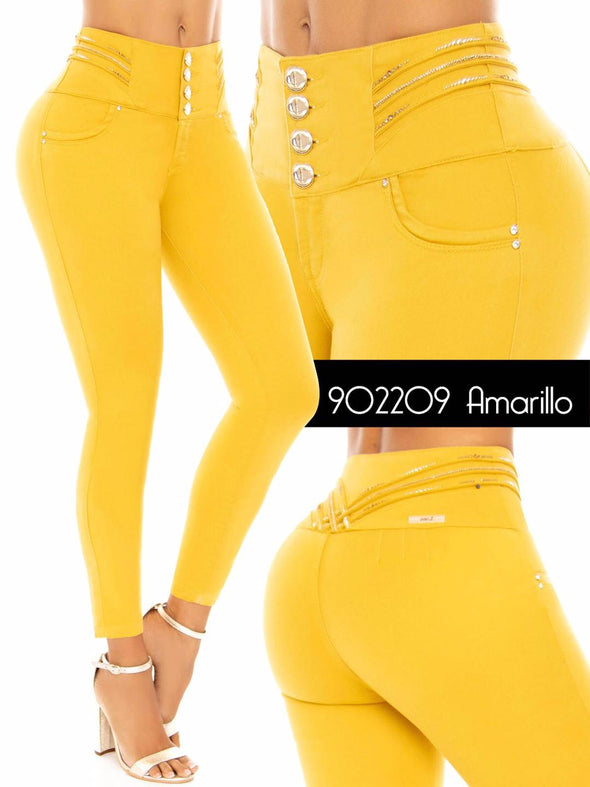 902209 Ene2 Yellow/ Mostaza Butt Lifting Jeans