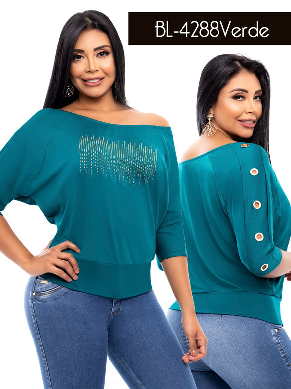4288 Blusa Colombiana Verde