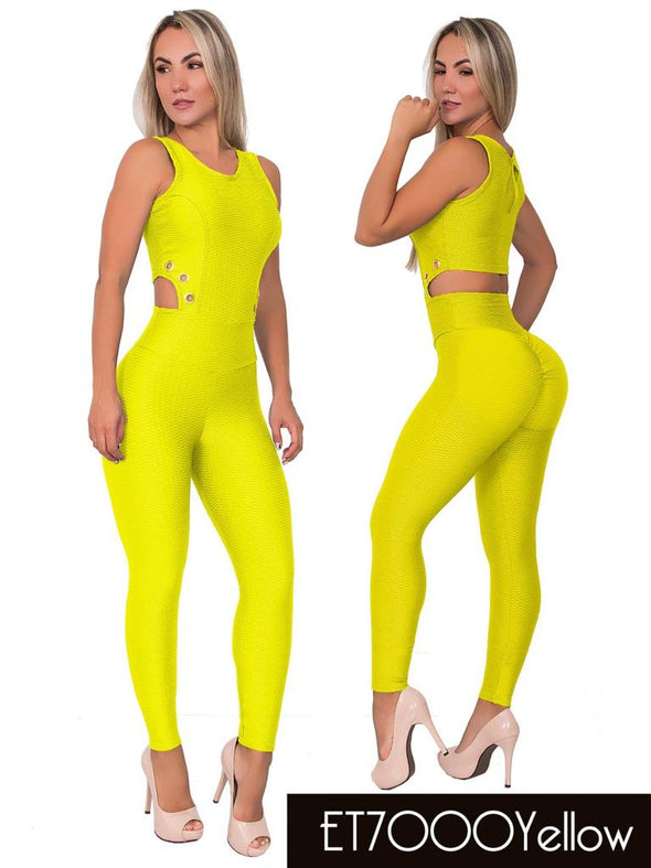 7000 Yellow Sports Jumpsuit Colombiano