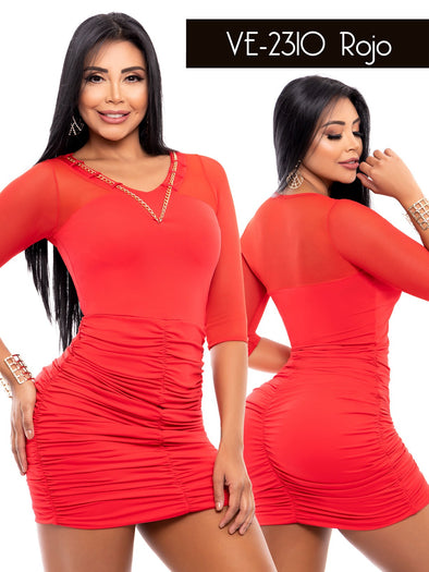 2310 Capoheria Red Colombian Dresses