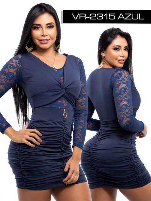 2315 Blue Colombian Dresses