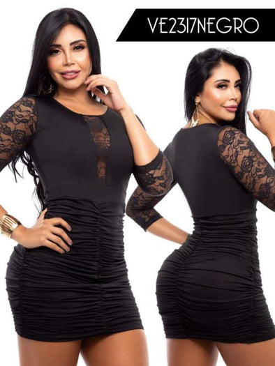 2317 Black Colombian Dresses