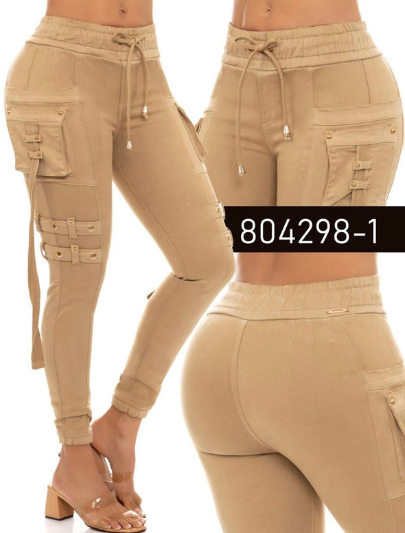 804298 Brown Wow Butt Lifting Jeans