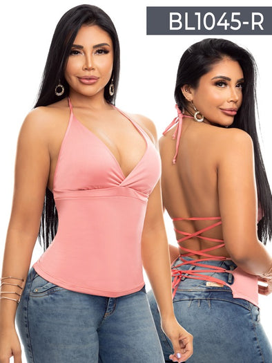 1045 Rosa  Blusa Colombiana