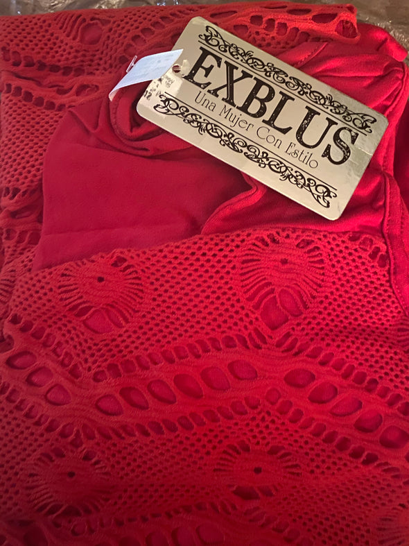 2550-3VE  Exbluss Colombian Dresses Red